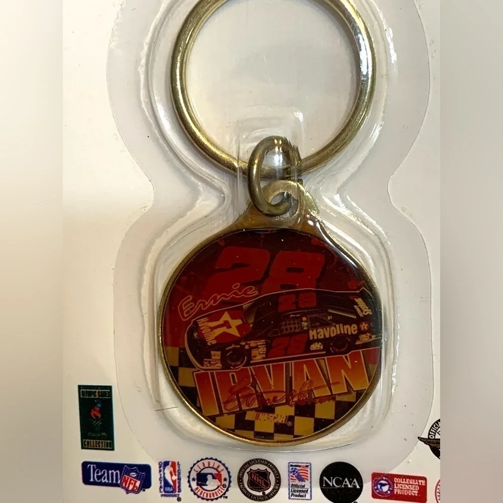 3 Vintage NASCAR Keychains NEW SEALED Kyle Petty Ernie Irvin Talladega Speedway